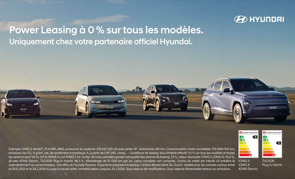 Hyundai Power Leasing à 0% - Hyundai Suisse 